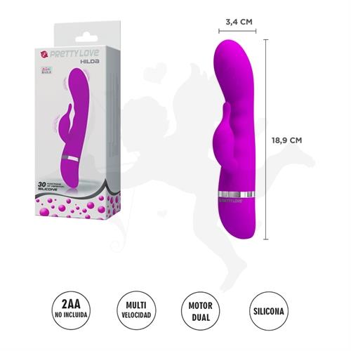 Masajeador de punto G con vibrador de clitoris y 30 funciones